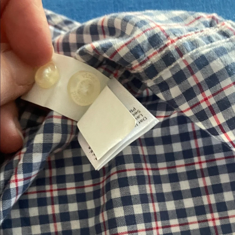 Vineyard Vines Navy and White Checkered Shirt